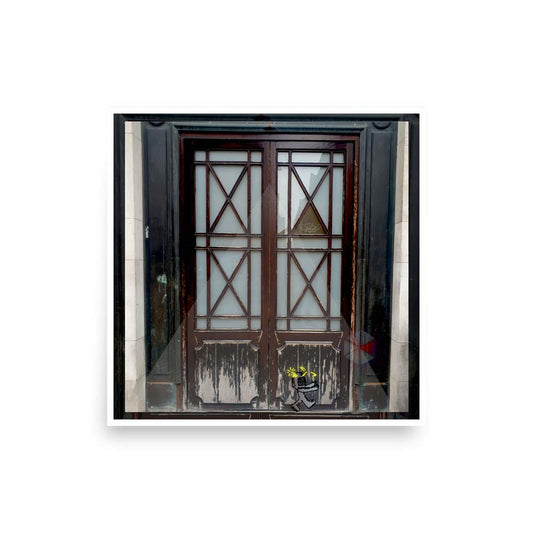 Photography print image of a door with a life like figure. Colours brown, white, red, yellow.  Purpose, to be enjoyed, questioned and discussed.
JPG
• 1000 × 1000
• 80.17 kB