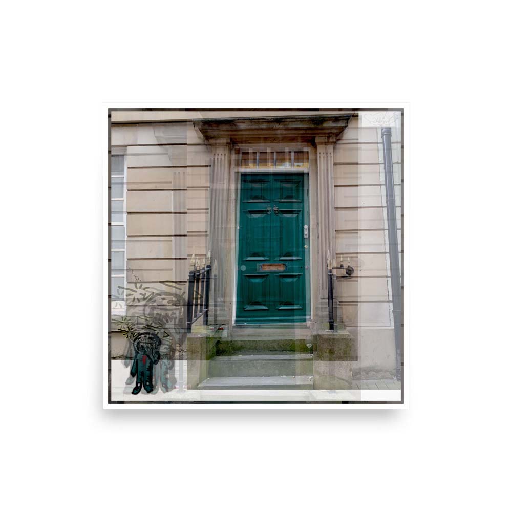 Photography print image of a two doors collared together with a life like figure. Colours green, cream, white.  Purpose, to be enjoyed, questioned and discussed.
JPG
• 1000 × 1000
• 73.22 kB